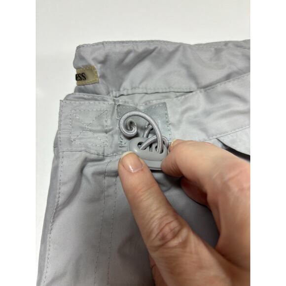 Guess Parachute Utility Pants Light Grey Size 29 Wide Leg Drawstring Pockets - Picture 10 of 12